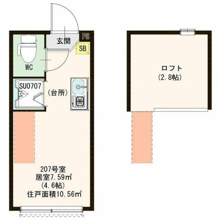 南砂町駅 徒歩9分 2階の物件間取画像